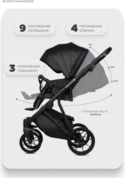 Детская универсальная коляска Riko Montana X Ecco 2 В 1 Basic