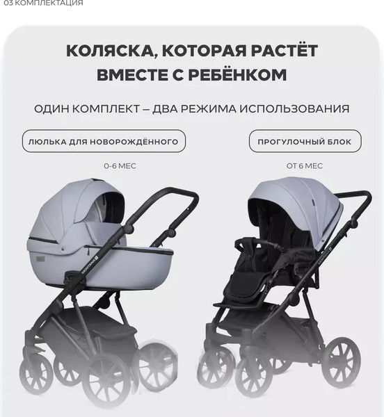 Детская универсальная коляска Riko Montana X Ecco 2 В 1 Basic