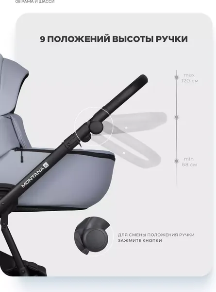 Детская универсальная коляска Riko Montana X Ecco 2 В 1 Basic