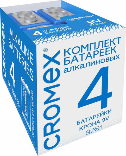 Комплект батареек Cromex Крона 9V / 456453 - фото
