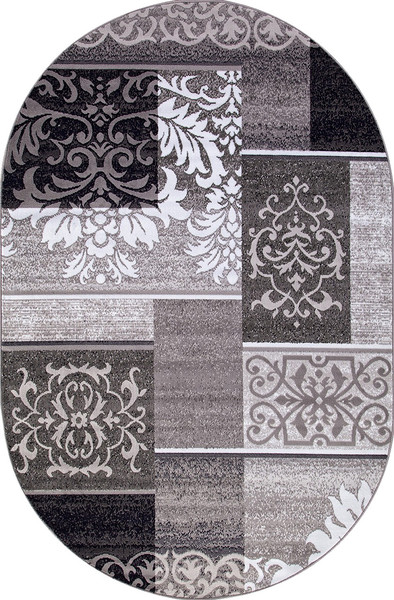 Ковер Merinos Silver D216-OVAL-GRAY (2x4) - фото