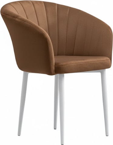 Стул Памир Версаль F36 поворотный (светло-коричневый/белая опора) - фото