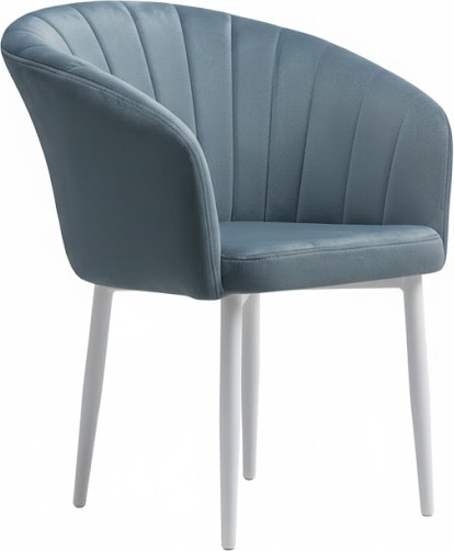 Стул Памир Версаль F75 поворотный (голубой/белая опора) - фото