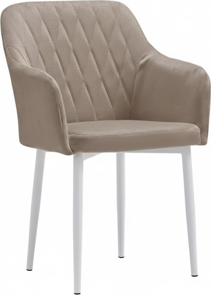 Стул Памир Марсель F07 поворотный (серый/бежевый/белая опора) - фото