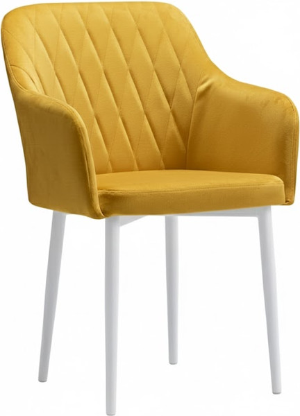 Стул Памир Марсель F42 поворотный (желтый/белая опора) - фото