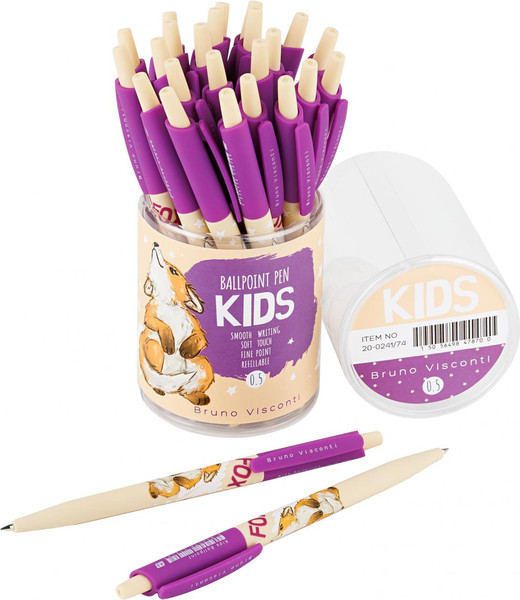 Ручка шариковая Bruno Visconti HappyClick. Kids. Лисенок / 20-0241/74