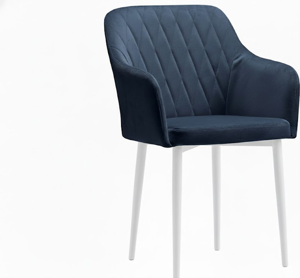 Стул Памир Марсель F78 поворотный (темно-синий/белая опора) - фото