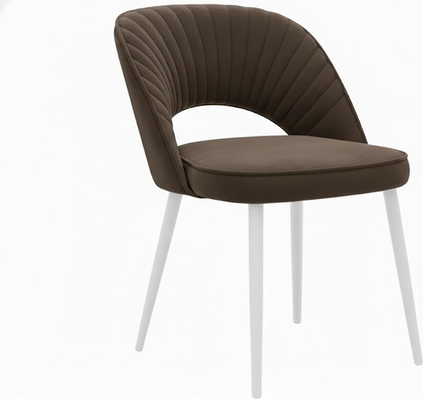 Стул Памир Новара F33 поворотный (темно-коричневый/белая опора) - фото