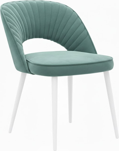 Стул Памир Новара F71 поворотный (серый/бирюзовый/белая опора) - фото