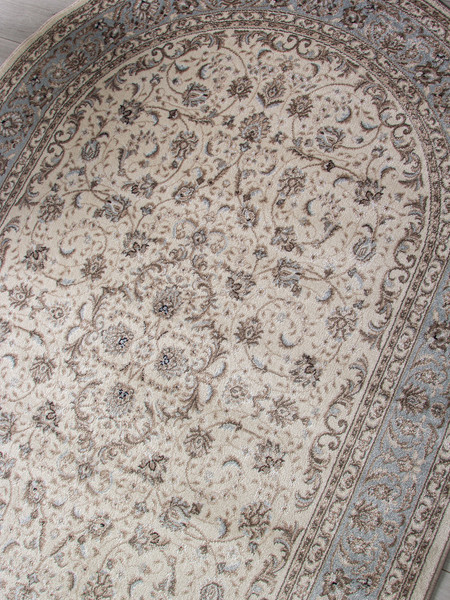 Ковер Merinos Valencia Deluxe F014-OVAL-CREAM-L.BLUE