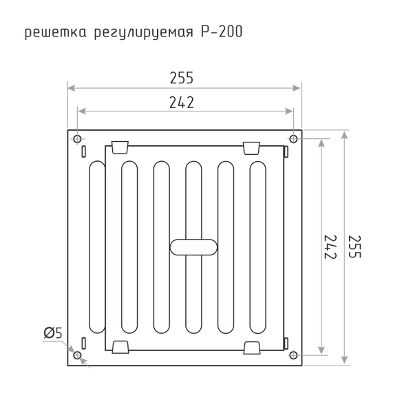 Решетка вентиляционная Нора-М Р-200 / 17287