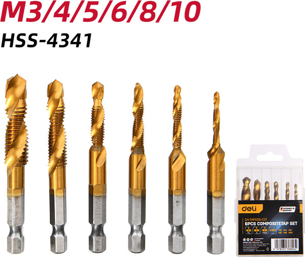 Набор сверл Deli EDH-TAP006-ED1