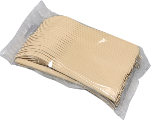 Набор одноразовых вилок ВЗЛП БИО 170мм Крахмал Крафт - фото