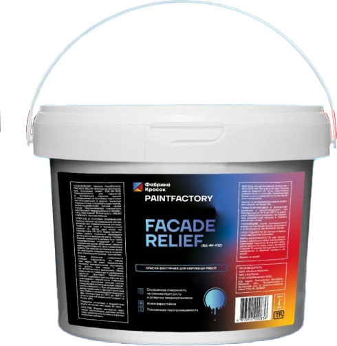 Краска PaintFactory Facade Relief фасадная фактурная для наружных работ 0.5-1.0мм - фото