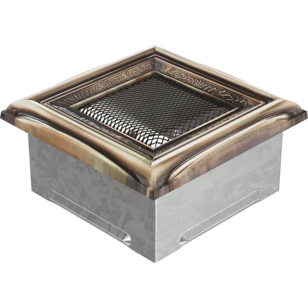 Решетка вентиляционная для камина Kratki Рустик R 17x17