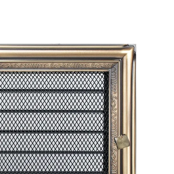 Решетка вентиляционная для камина Kratki Рустик с жалюзи RX 17x17