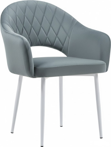 Стул Памир София F84 поворотный (серый/голубой/белая опора) - фото