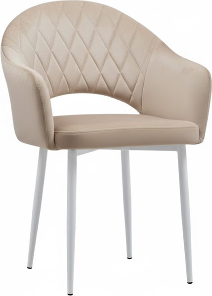 Стул Памир София F05 поворотный (светло-серый/бежевый/белая опора) - фото