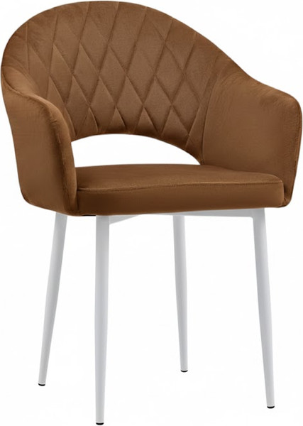 Стул Памир София F36 поворотный (светло-коричневый/белая опора) - фото