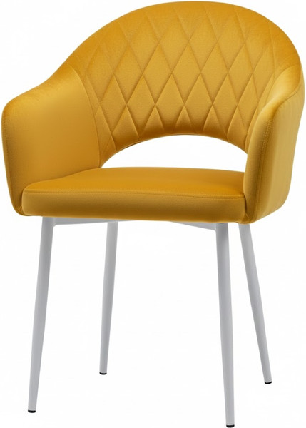 Стул Памир София F42 поворотный (желтый/белая опора) - фото