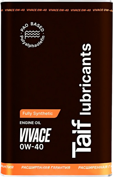 Моторное масло Taif Vivace 0W40 SN/CF A3/B4 / 211175 - фото