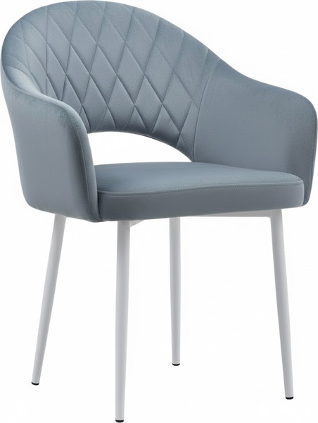 Стул Памир София F71 поворотный (серый/бирюзовый/белая опора) - фото