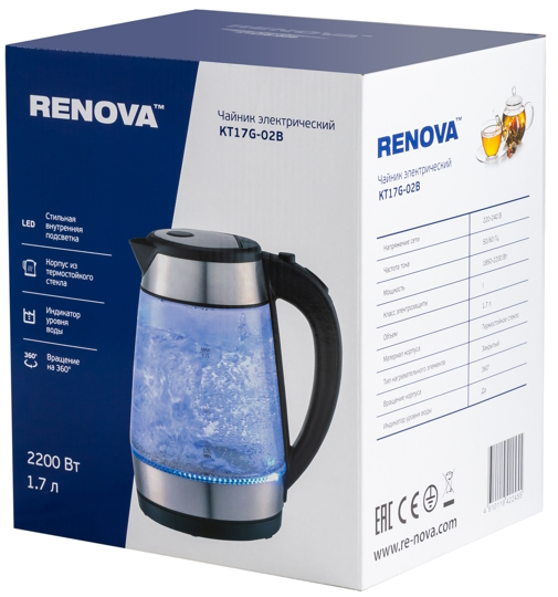 Электрочайник Renova KT17G-02B
