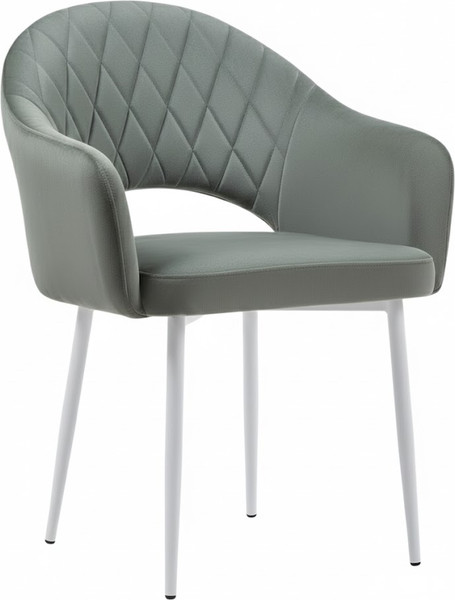 Стул Памир София F82 поворотный (серый/зеленый/белая опора) - фото