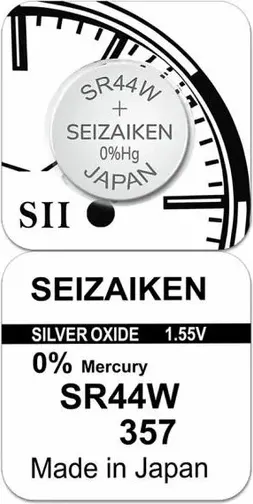 Батарейка SEIZAIKEN Watch 357 SR44SW Silver 1.55V Bl.1 - фото