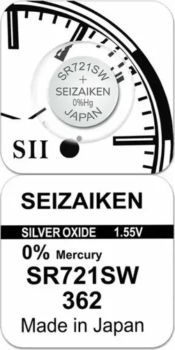 Батарейка SEIZAIKEN Watch 362 SR721SW Silver 1.55V Bl.1 - фото
