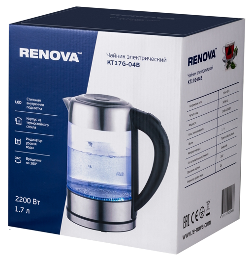 Электрочайник Renova KT17G-04B