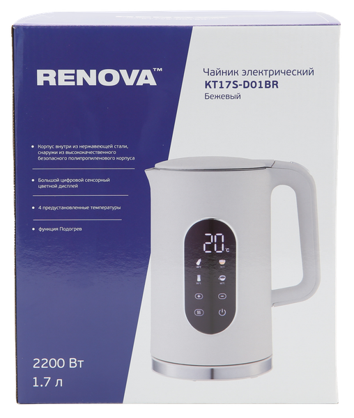Электрочайник Renova KT17S-D01BR