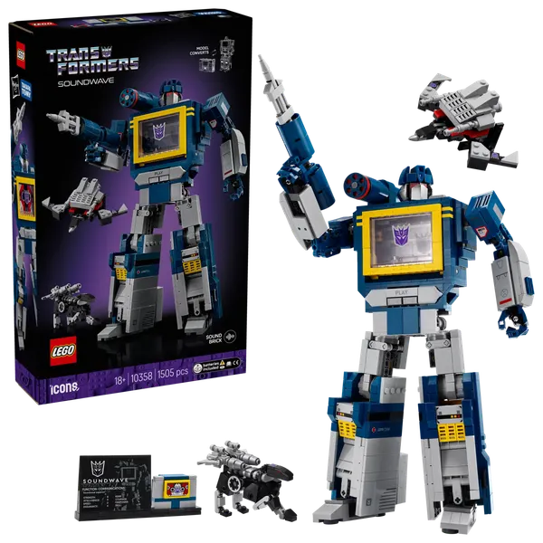 Конструктор Lego Icons Трансформеры: Звуковая волна 10358