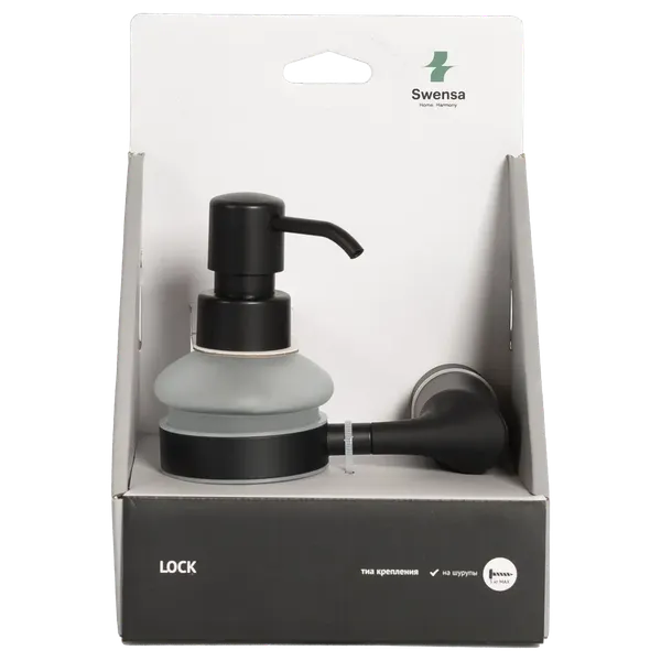 Дозатор для жидкого мыла SWENSA Lock SWR-6600-04-BLK