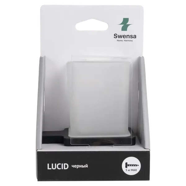 Стакан для зубной щетки SWENSA Lucid SWR-5400-03-BLK