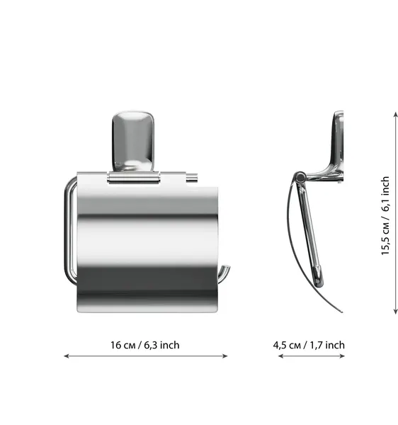 Держатель для туалетной бумаги LEMER Elegia с крышкой LEM-EL043