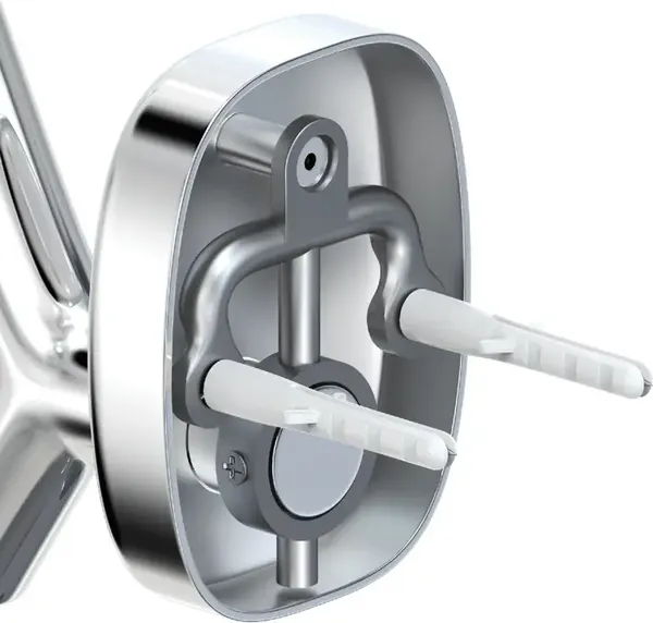 Крючок для ванной LEMER Nature двойной на силиконовом креплении LEM-N05CR