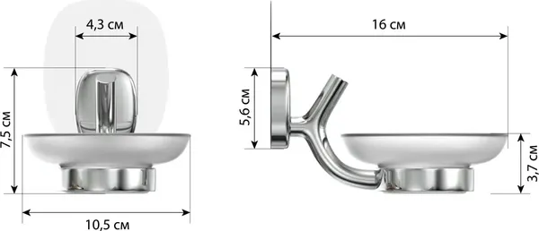 Мыльница LEMER Nature на силиконовом креплении LEM-N06CR