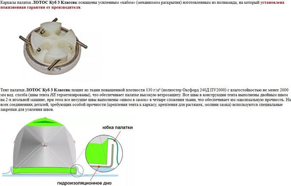 Палатка ЛОТОС Куб 3 Классик А9 / 17084