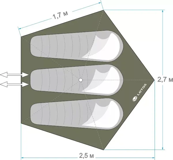 Палатка ЛОТОС 3 Саммер 2023 / 19026