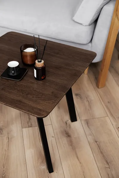 Журнальный столик Stal-Massiv SMK-50 (мореный/черный)