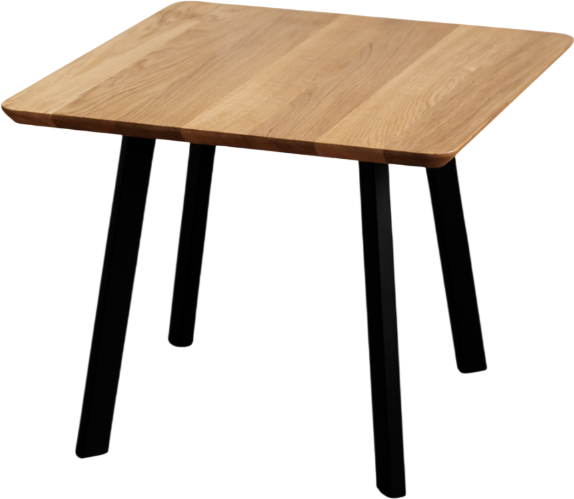 Журнальный столик Stal-Massiv SMK-50 (натуральный/черный) - фото