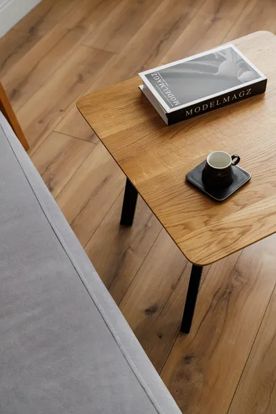 Журнальный столик Stal-Massiv SMK-50 (натуральный/черный)