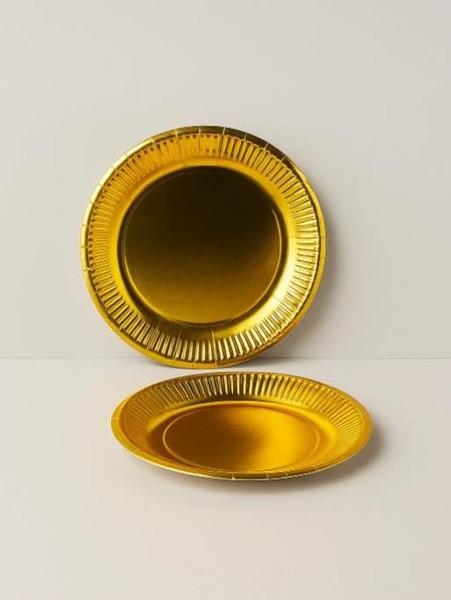 Набор одноразовых тарелок ILikeGift Golden party / AK0037