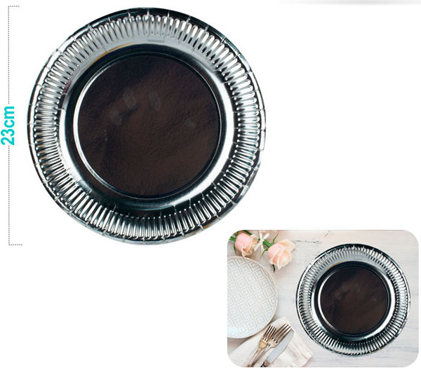 Набор одноразовых тарелок ILikeGift Silver party / AK0041 - фото