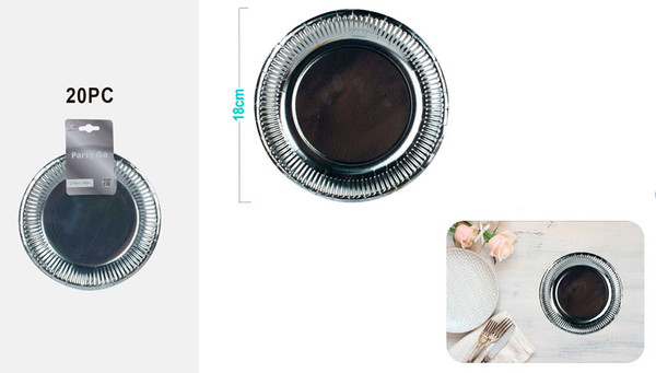 Набор одноразовых тарелок ILikeGift Silver party / AK0041