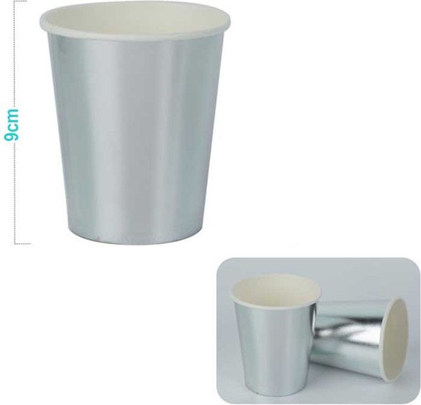 Набор бумажных стаканов ILikeGift Silver party / AK0043