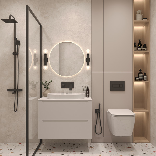 Тумба с умывальником ЗОВ Дион 70 / D70LHO0M9003MKV5-LDSPW6002