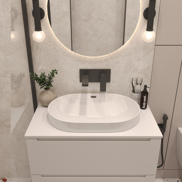 Тумба с умывальником ЗОВ Дион 70 / D70LHO0M9003MKV5-LDSPW6002