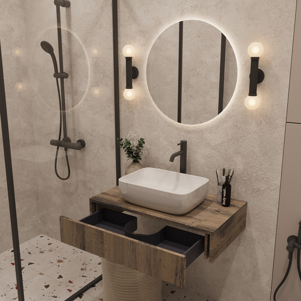 Тумба под умывальник ЗОВ Токио премиум 80 / TP80AWPTOC0